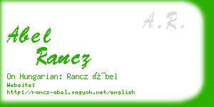 abel rancz business card